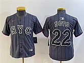 Youth New York Mets #22 Juan Soto Graphite 2024 City Connect Limited Stitched Baseball Jersey,baseball caps,new era cap wholesale,wholesale hats
